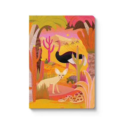 Sahara Desert Animals A5 Soft-Cover Notebook by Natasha Durley