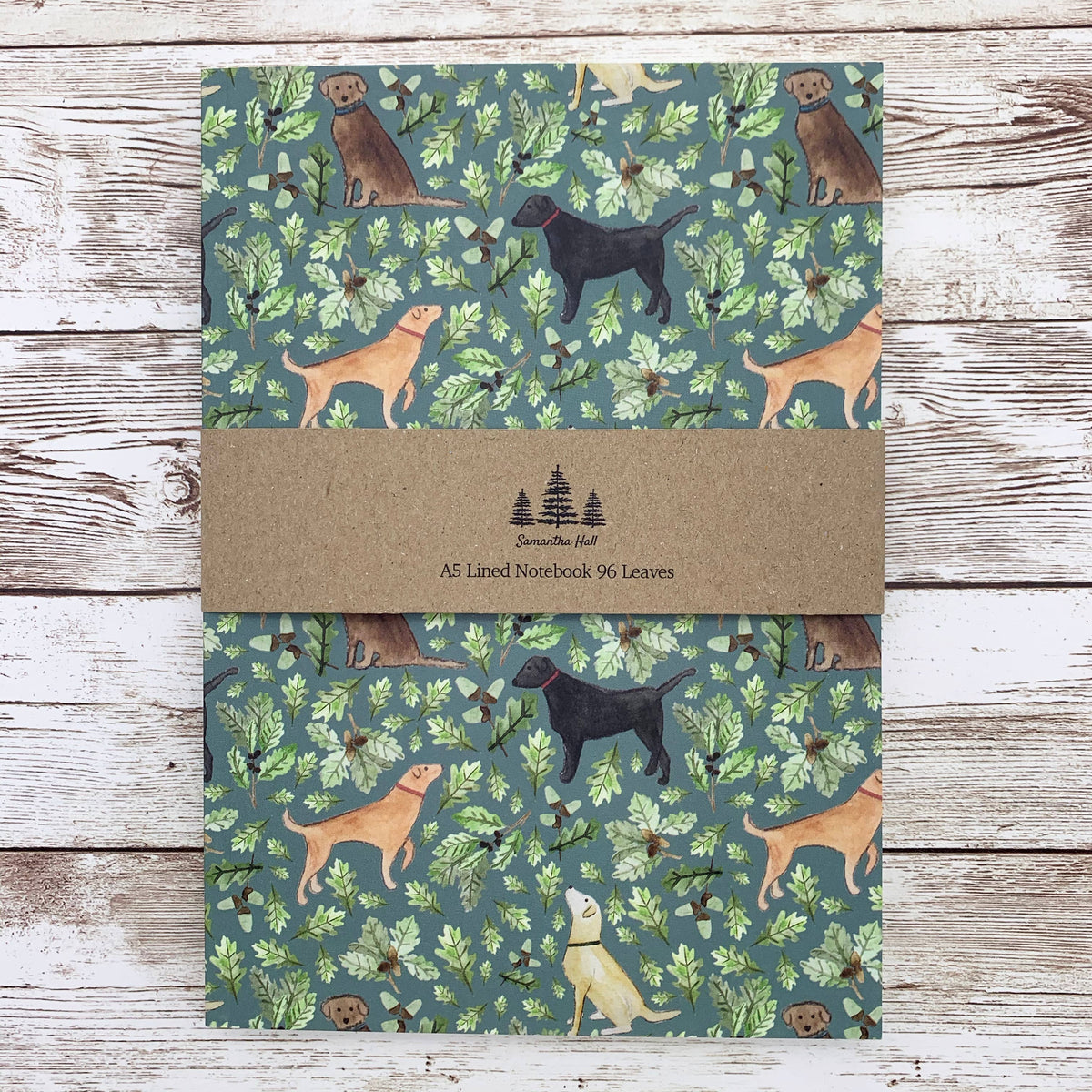 Labrador A5 Lined Notebook by Samantha Hall