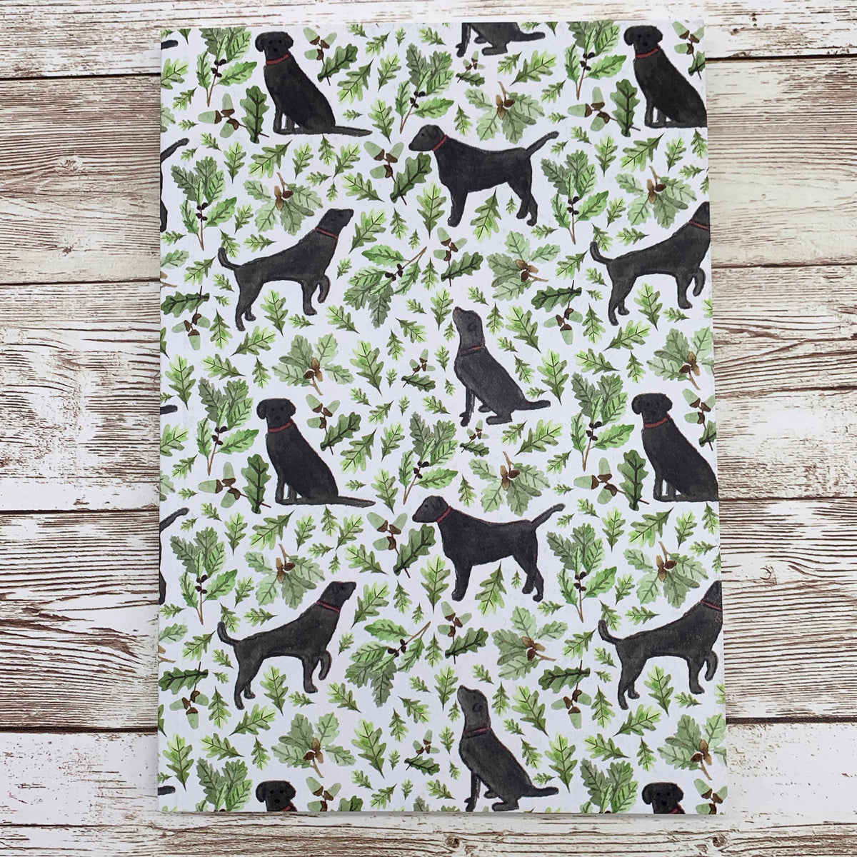 Black Labrador A5 Lined Notebook by Samantha Hall
