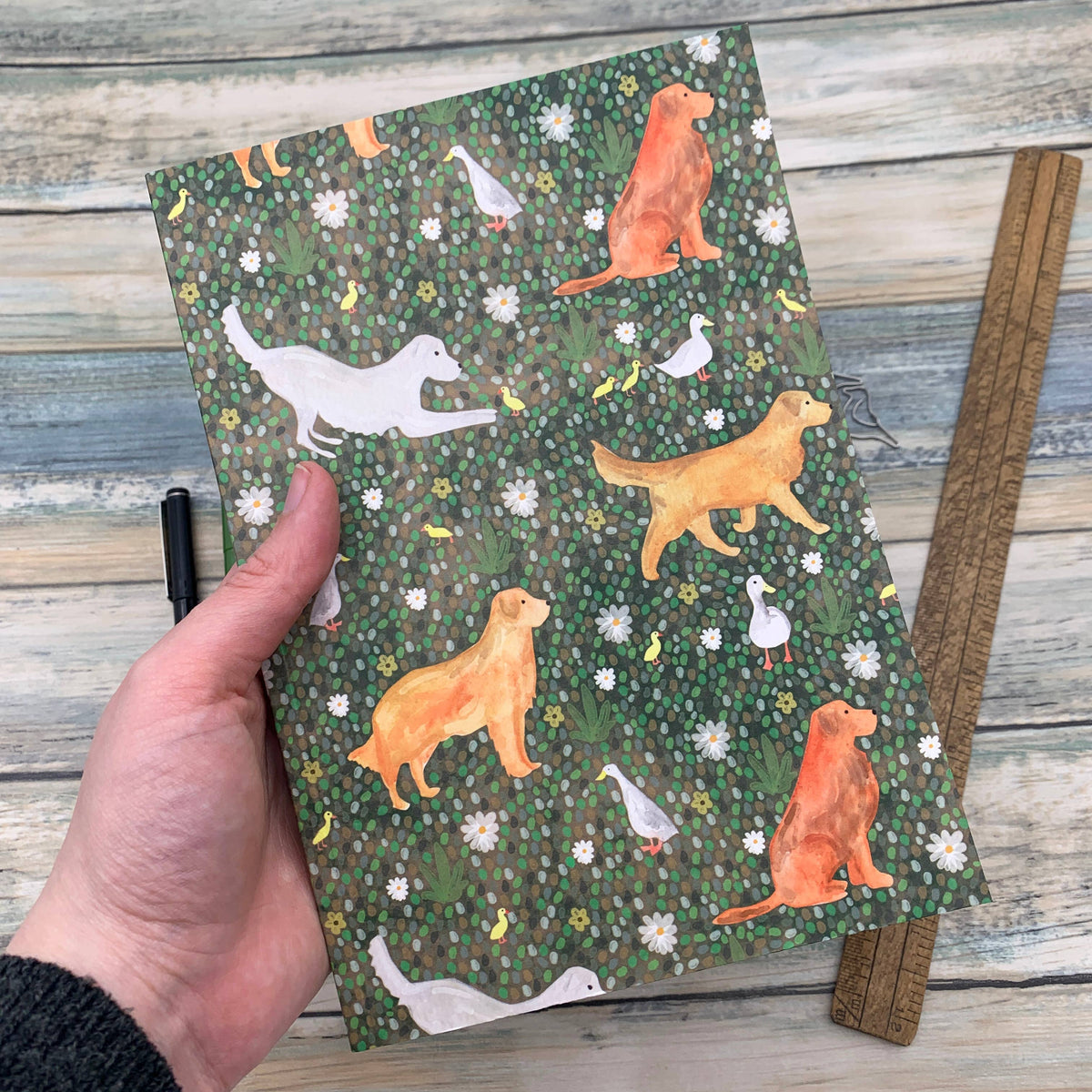 Golden Retriever A5 Lined Notebook by Samantha Hall