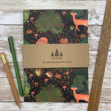 Midnight Forest A5 Lined Notebook by Samantha Hall