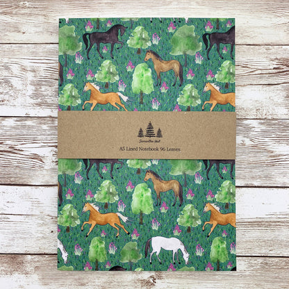 Horse A5 Lined Notebook by Samantha Hall