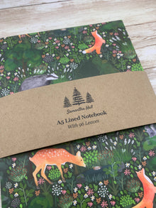 Summer Forest A5 Lined Notebook by Samantha Hall