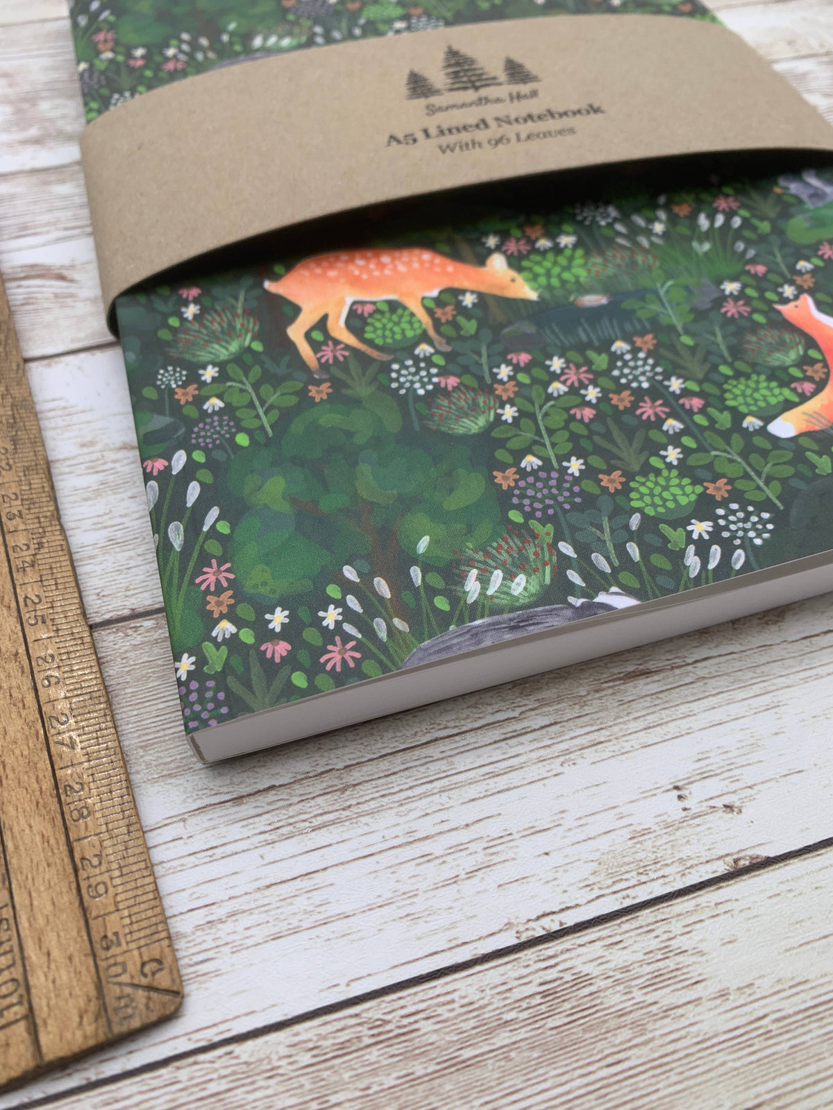 Summer Forest A5 Lined Notebook by Samantha Hall