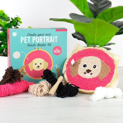 Dog Pet Portrait Punch Needle Kit from Gift Republic