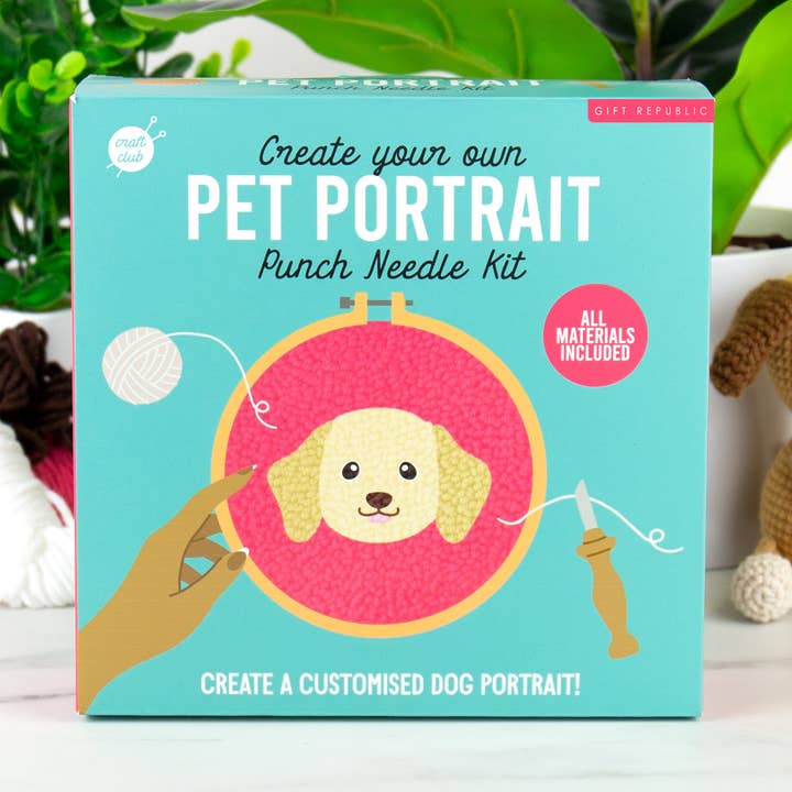 Dog Pet Portrait Punch Needle Kit from Gift Republic