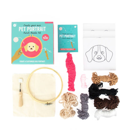 Dog Pet Portrait Punch Needle Kit from Gift Republic
