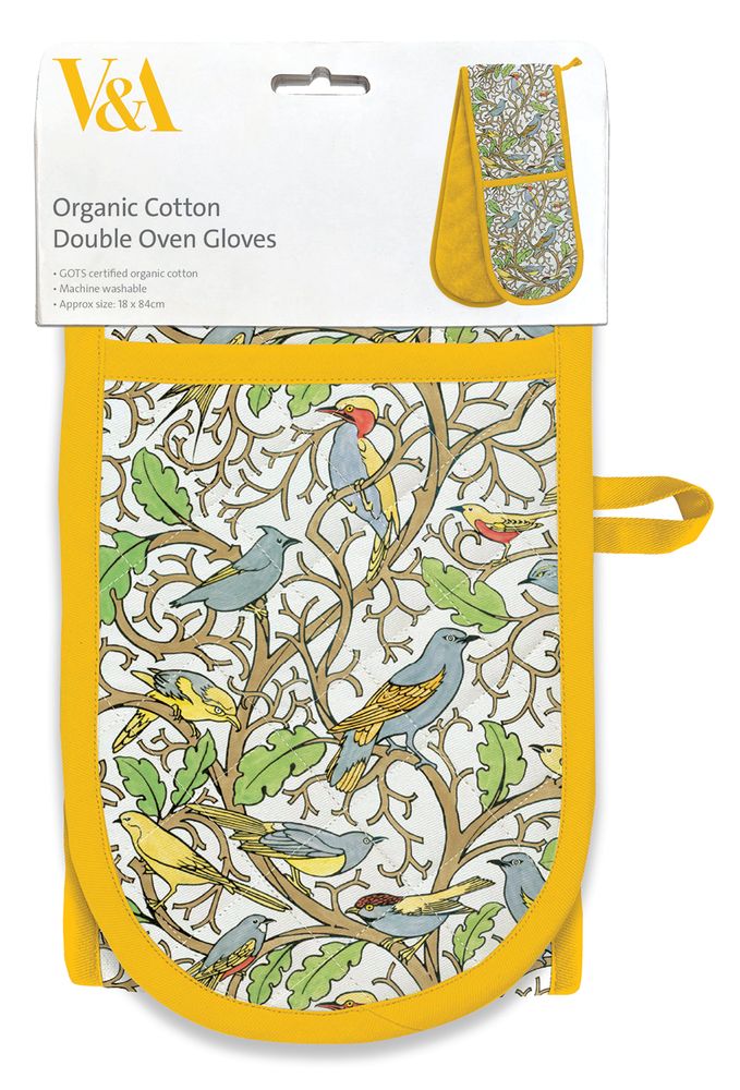 V&A Birds of Many Climes Double Oven Glove by C.F.A. Voysey