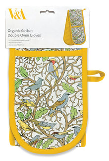 V&A Birds of Many Climes Double Oven Glove by C.F.A. Voysey