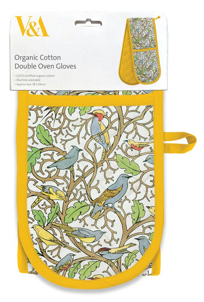 V&A Birds of Many Climes Double Oven Glove by C.F.A. Voysey