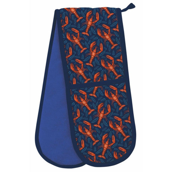 Lobsters Organic Cotton Double Oven Glove by Catherine Rowe