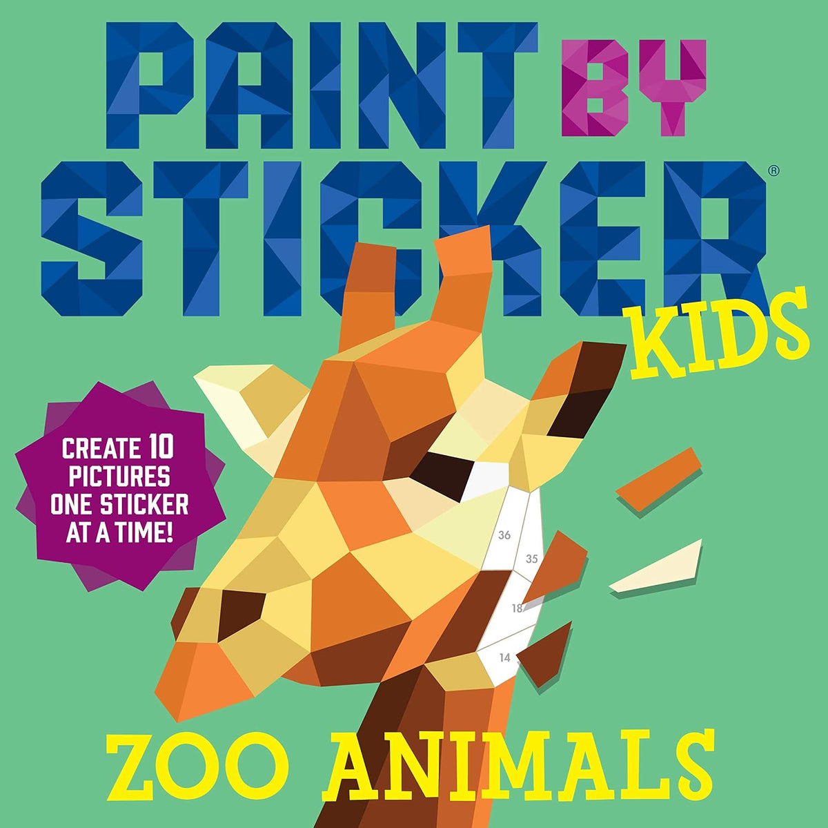 Paint by Sticker Kids: Zoo Animals 10-Picture Activity Book