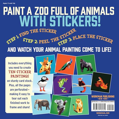 Paint by Sticker Kids: Zoo Animals 10-Picture Activity Book