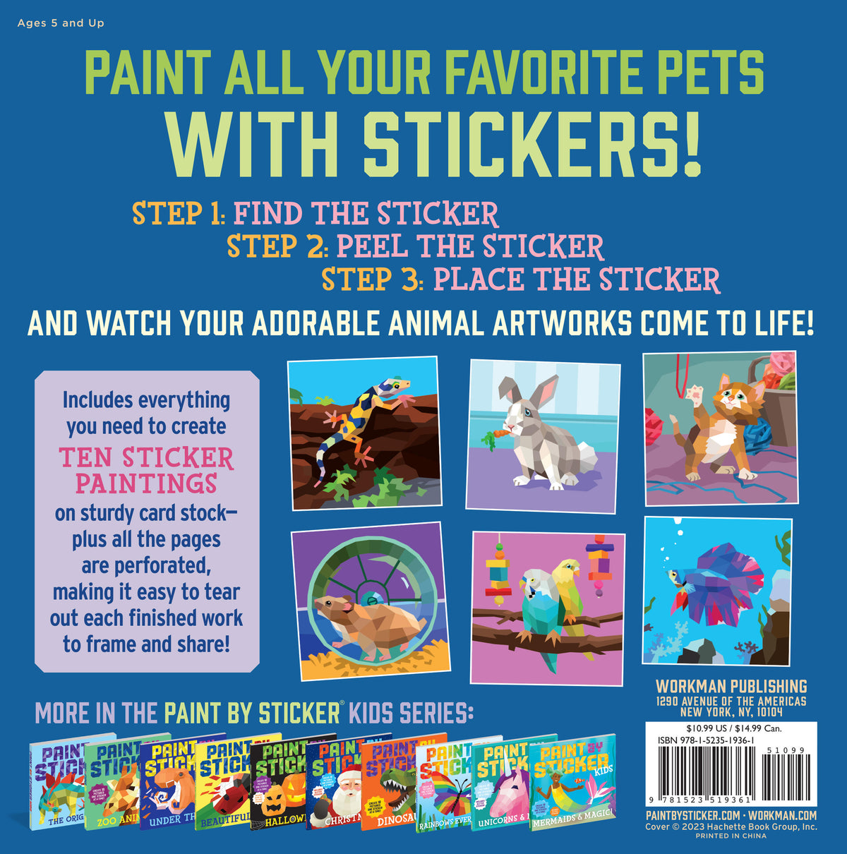 Paint by Sticker Kids: Pets 10-Picture Activity Book
