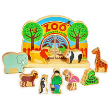 Junior Zoo Wooden Playset with 9 Figures from Lanka Kade