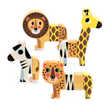 Magnetic Savannah Animals 12-Piece Wooden Playset from Vilac