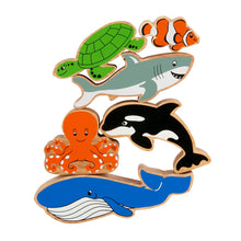 6-Animal Sea Life Wooden Playset from Lanka Kade