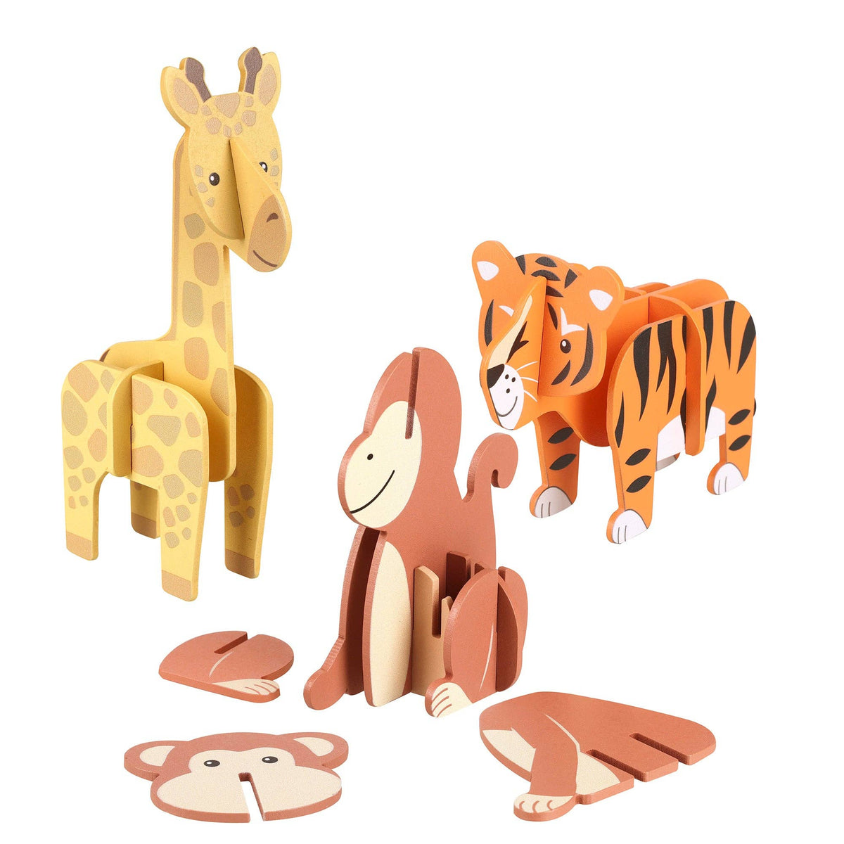 18-Piece Jungle Animal 3D Model Set from Orange Tree Toys