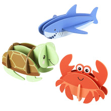 14-Piece Wooden Sea Life 3D Model Set from Orange Tree Toys
