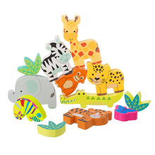 Stacking Jungle Animals Wooden Set from Orange Tree Toys