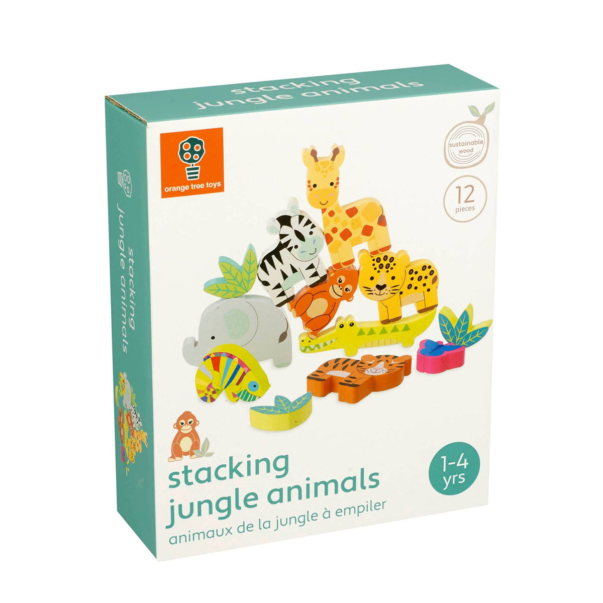 Stacking Jungle Animals Wooden Set from Orange Tree Toys