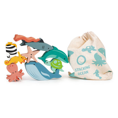 Happy Stacking Ocean Wooden Playset from Mentari