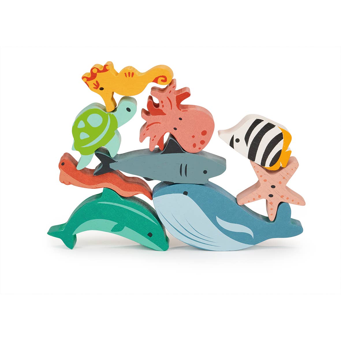 Happy Stacking Ocean Wooden Playset from Mentari