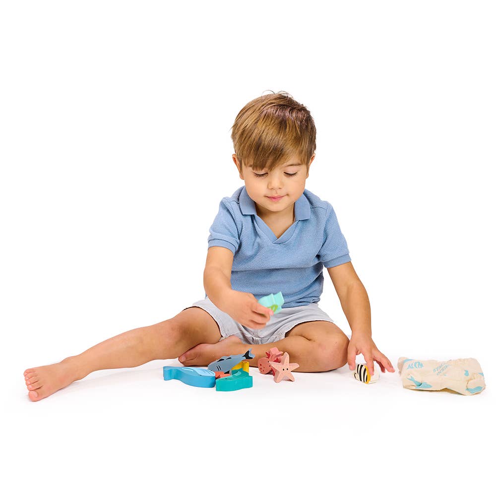 Happy Stacking Ocean Wooden Playset from Mentari