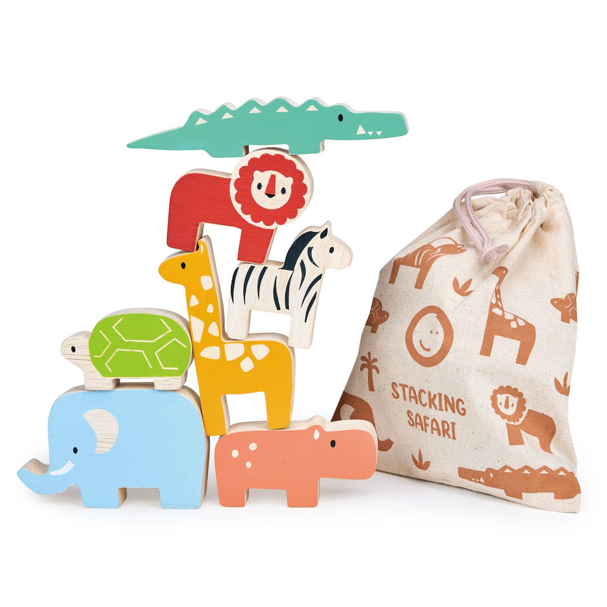 Happy Stacking Safari Wooden Playset from Mentari