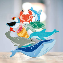 10-Animal Coastal Wooden Playset with Shelf from Tender Leaf Toys