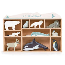 10-Animal Polar Wooden Playset with Shelf from Tender Leaf Toys