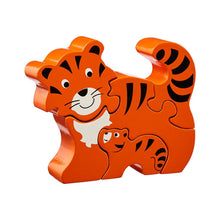 Chunky Tiger and Cub 4-Piece Wooden Puzzle Playset from Lanka Kade