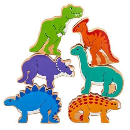 Wooden Dinosaur Playset with 6 Figures from Lanka Kade