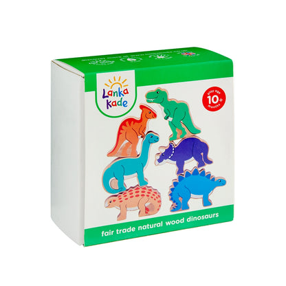 Wooden Dinosaur Playset with 6 Figures from Lanka Kade