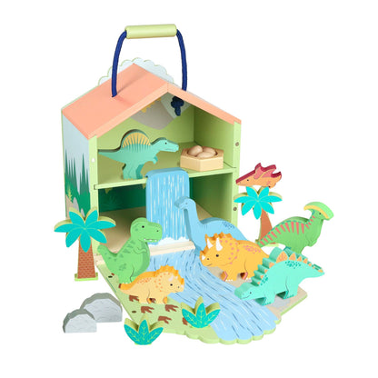 Dinosaur Play Set with Fold-Out Carry Case from Orange Tree Toys