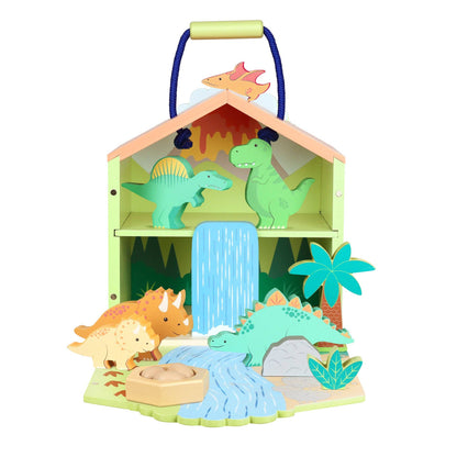 Dinosaur Play Set with Fold-Out Carry Case from Orange Tree Toys