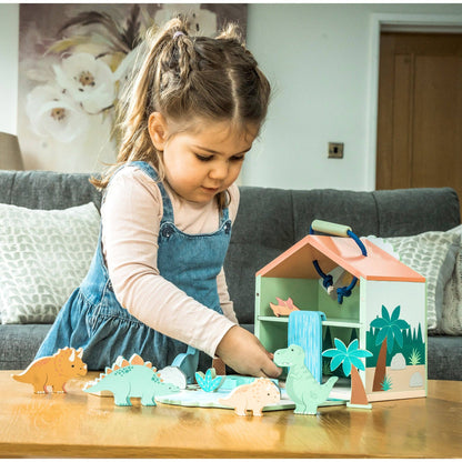 Dinosaur Play Set with Fold-Out Carry Case from Orange Tree Toys