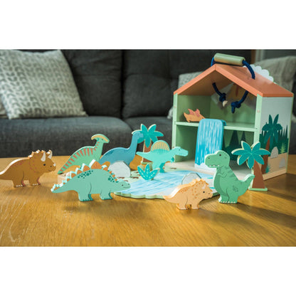 Dinosaur Play Set with Fold-Out Carry Case from Orange Tree Toys