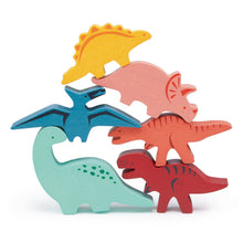 Happy Stacking Dinosaurs 8-Piece Wooden Playset from Mentari