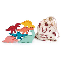 Happy Stacking Dinosaurs 8-Piece Wooden Playset from Mentari