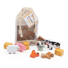 Bag of Farm Animals Wooden Playset from Jumini