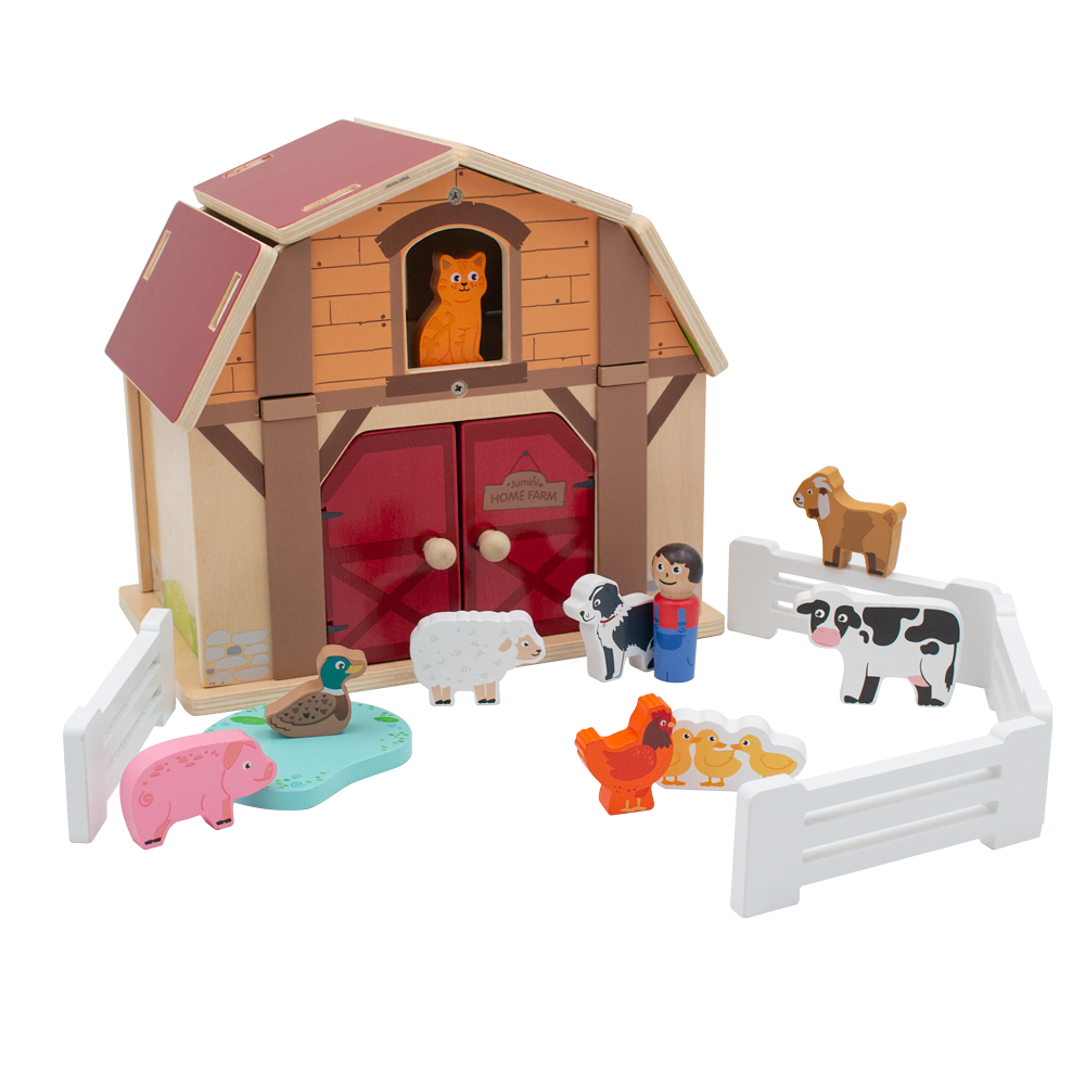 Home Farm Wooden Barn Playset from Jumini