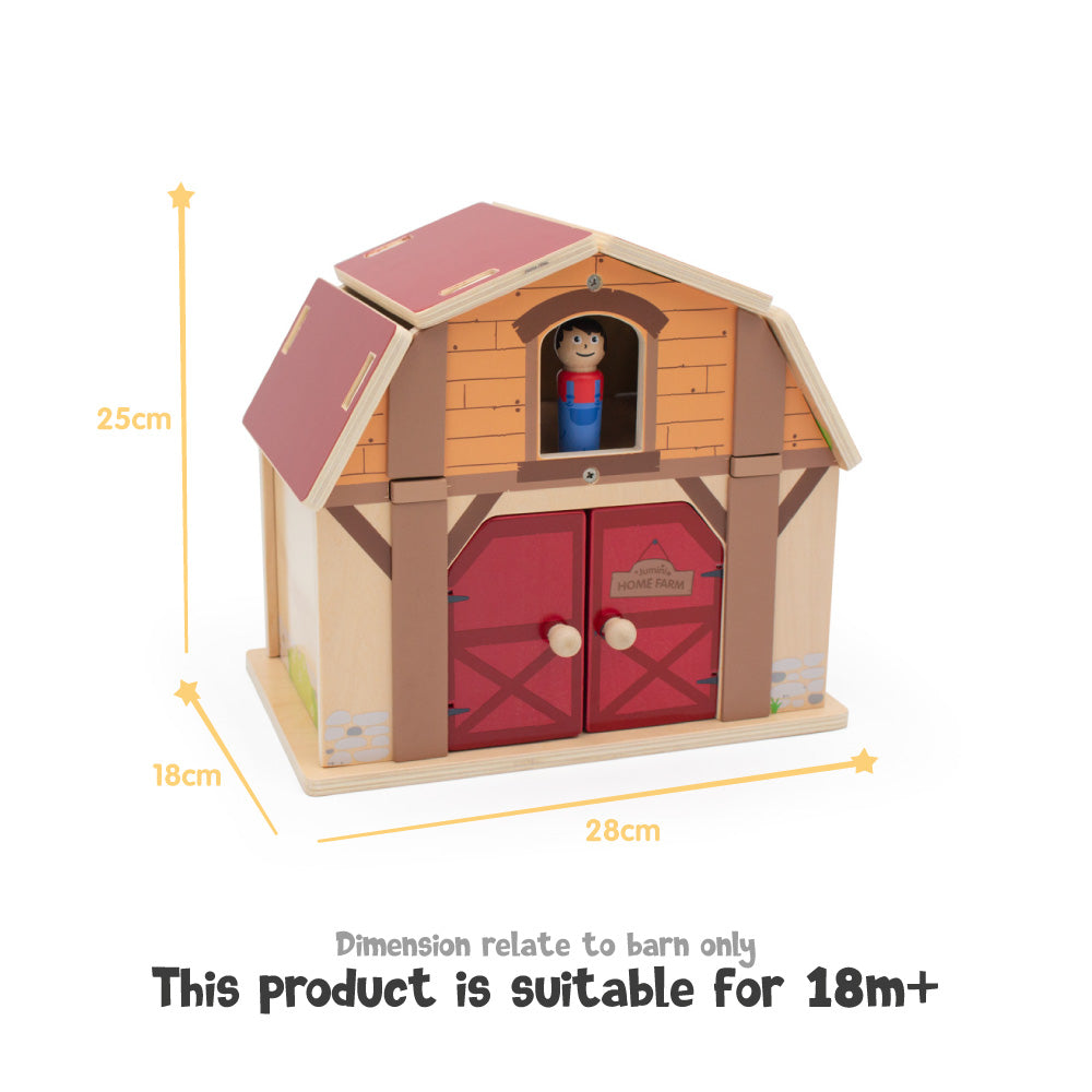 Home Farm Wooden Barn Playset from Jumini