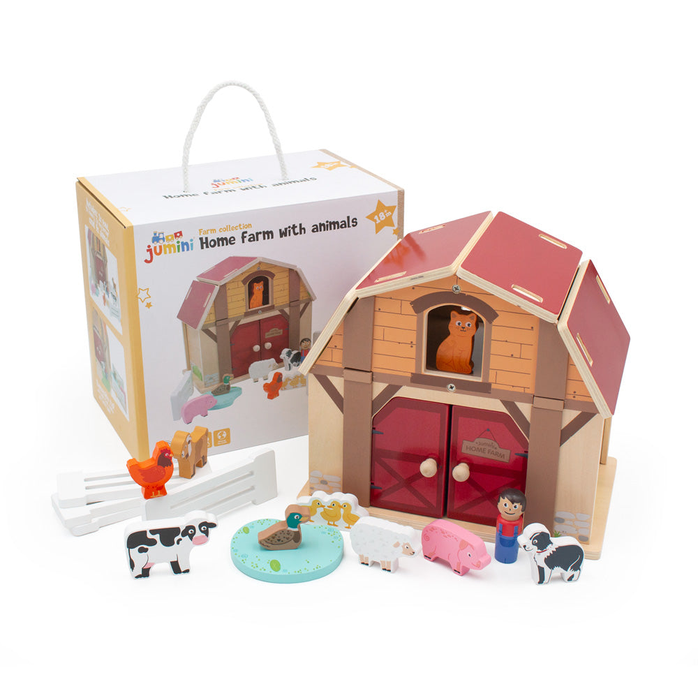 Home Farm Wooden Barn Playset from Jumini