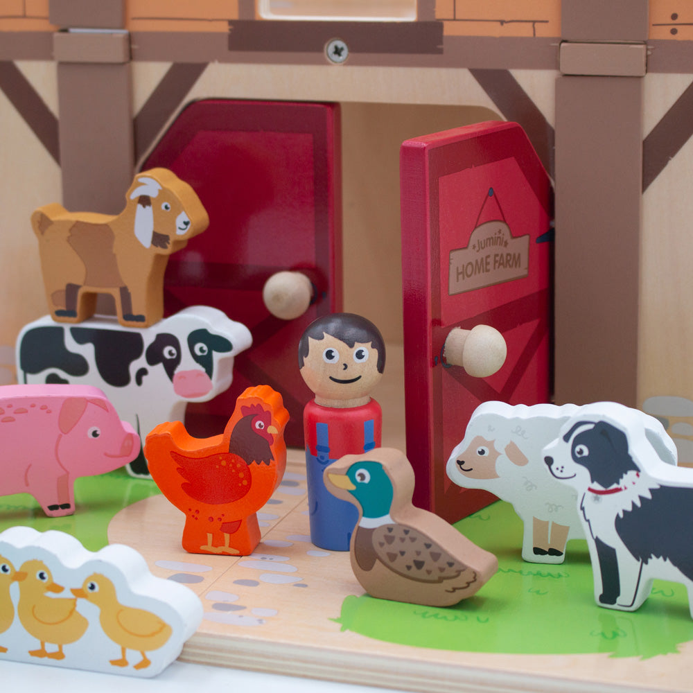 Home Farm Wooden Barn Playset from Jumini
