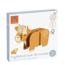 Highland Cow Wooden 3D Model from Orange Tree Toys