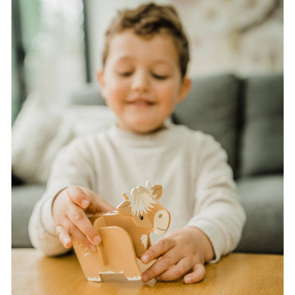 Highland Cow Wooden 3D Model from Orange Tree Toys