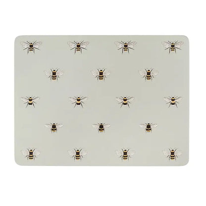 Bees Set of 4 Cork-Backed Placemats by Sophie Allport