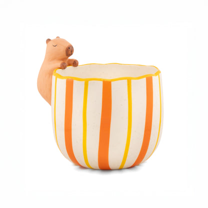 Peeking Capybara Porcelain Planter from Sass & Belle