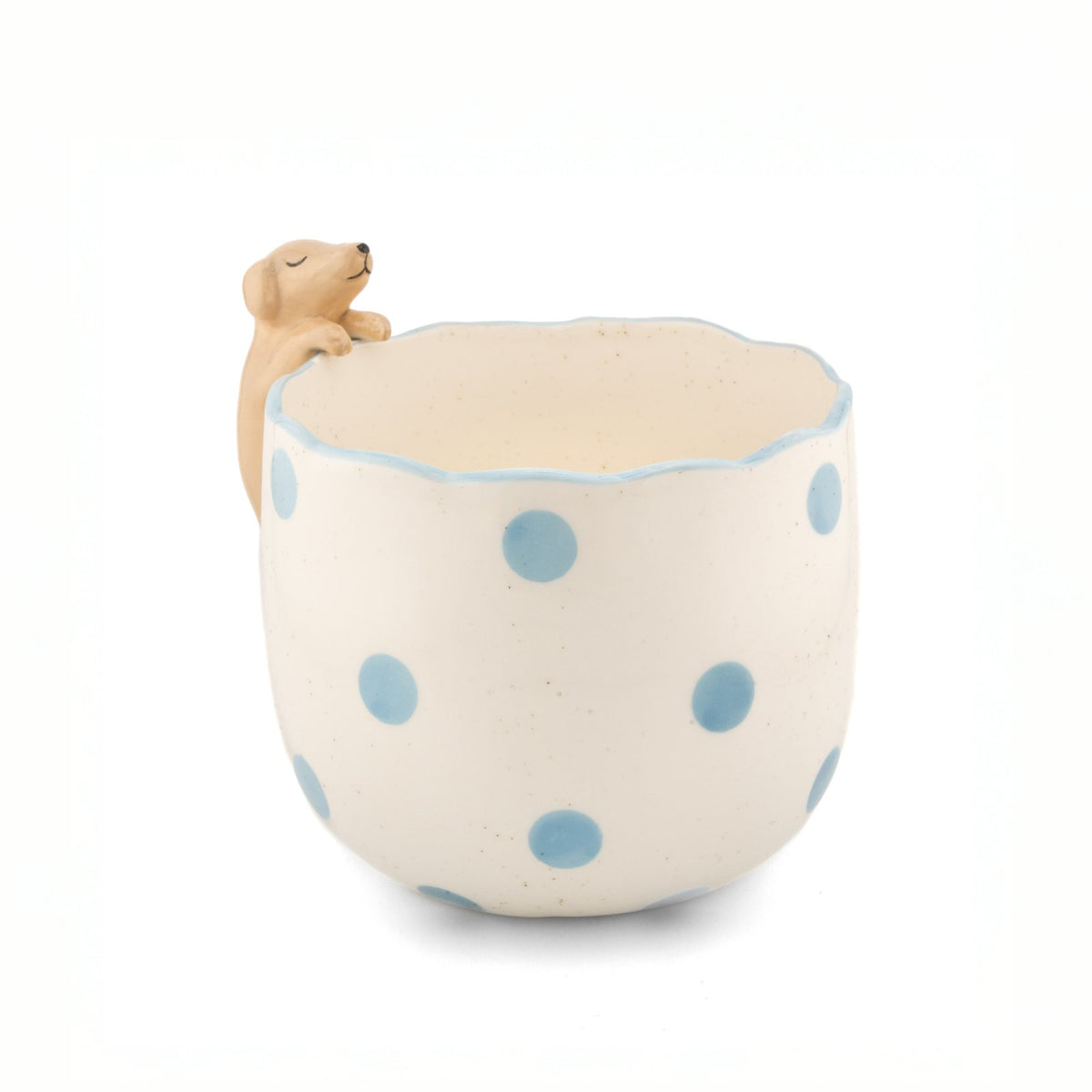 Peeking Dog Porcelain Planter from Sass & Belle